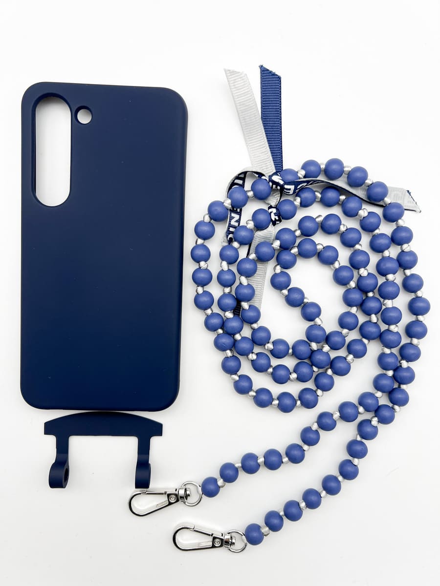 Set Handykette IBIZA JEANS mit Hülle NAVY für Samsung