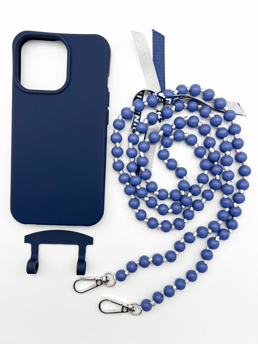 Set Handykette IBIZA JEANS mit Hülle NAVY für iPhone