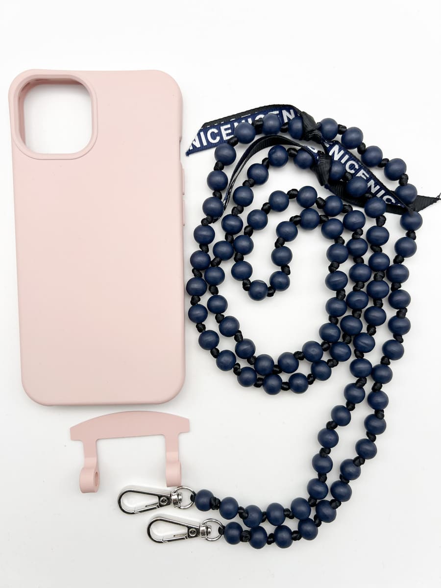 Set Handykette IBIZA NAVY mit Hülle CANDY für iPhone