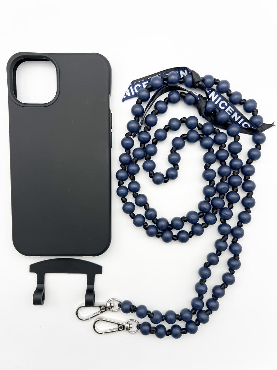 Set Handykette IBIZA NAVY mit Hülle COAL für iPhone