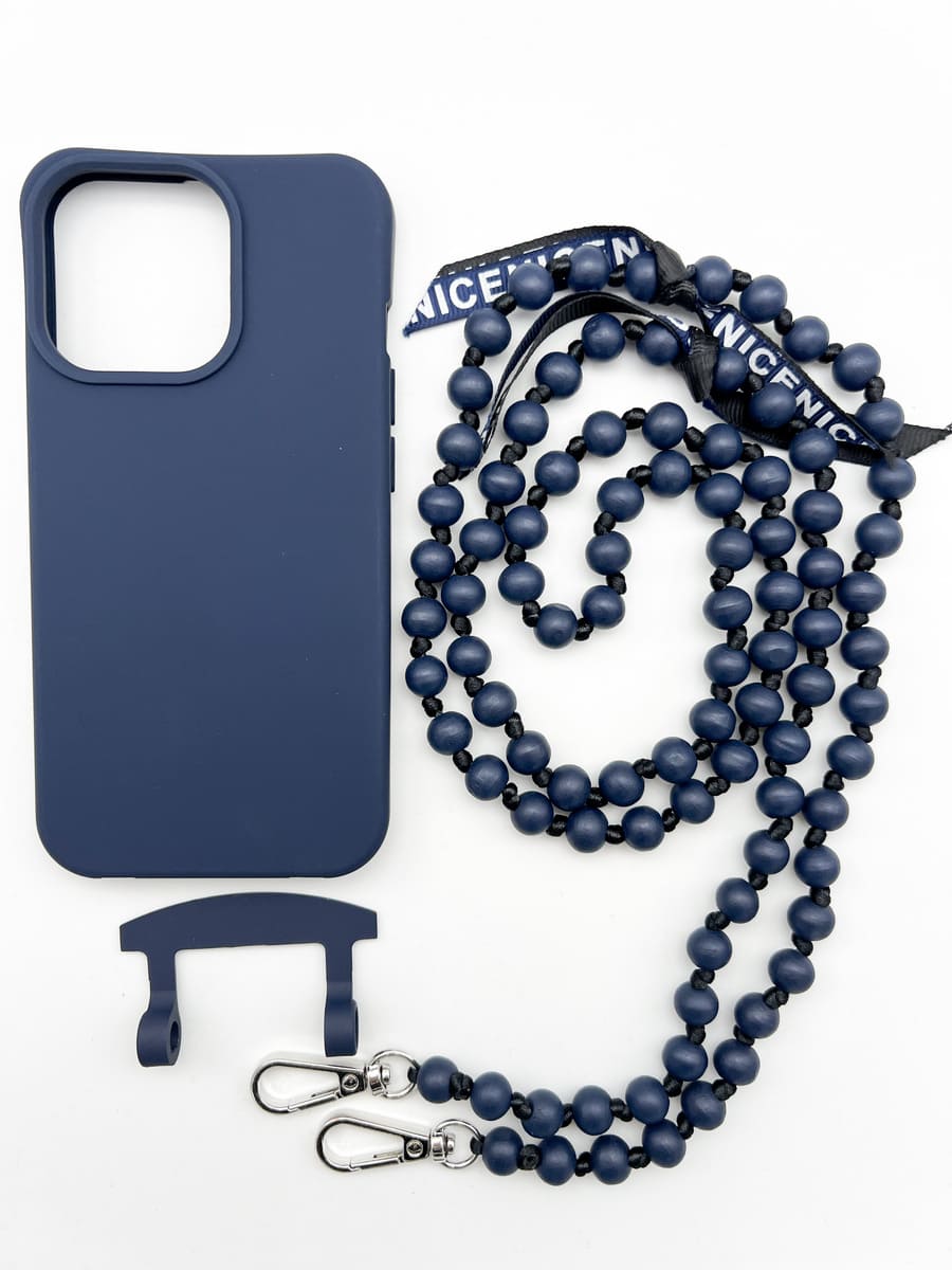 Set Handykette IBIZA NAVY mit Hülle NAVY für iPhone