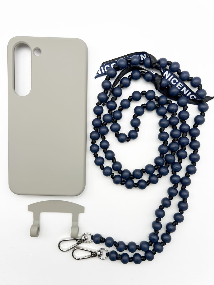 Set Handykette IBIZA NAVY mit Hülle STONE für Samsung