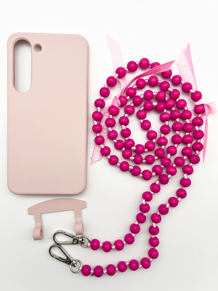 Set Handykette IBIZA PINK mit Hülle CANDY für Samsung