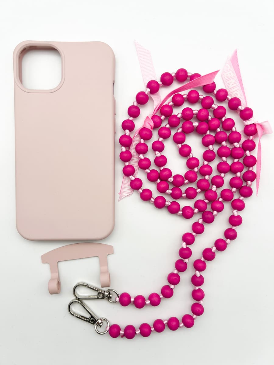 Set Handykette IBIZA PINK mit Hülle CANDY für iPhone