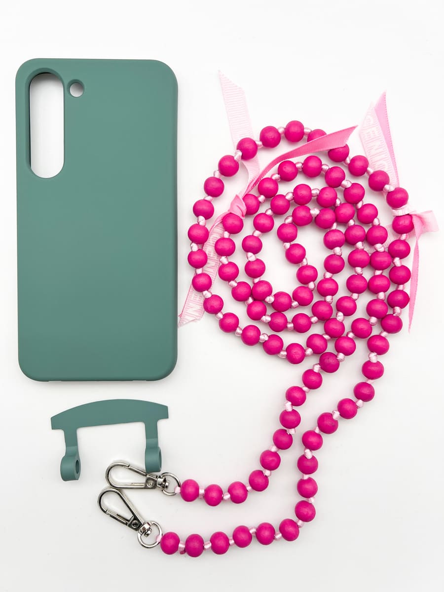 Set Handykette IBIZA PINK mit Hülle OCEAN für Samsung