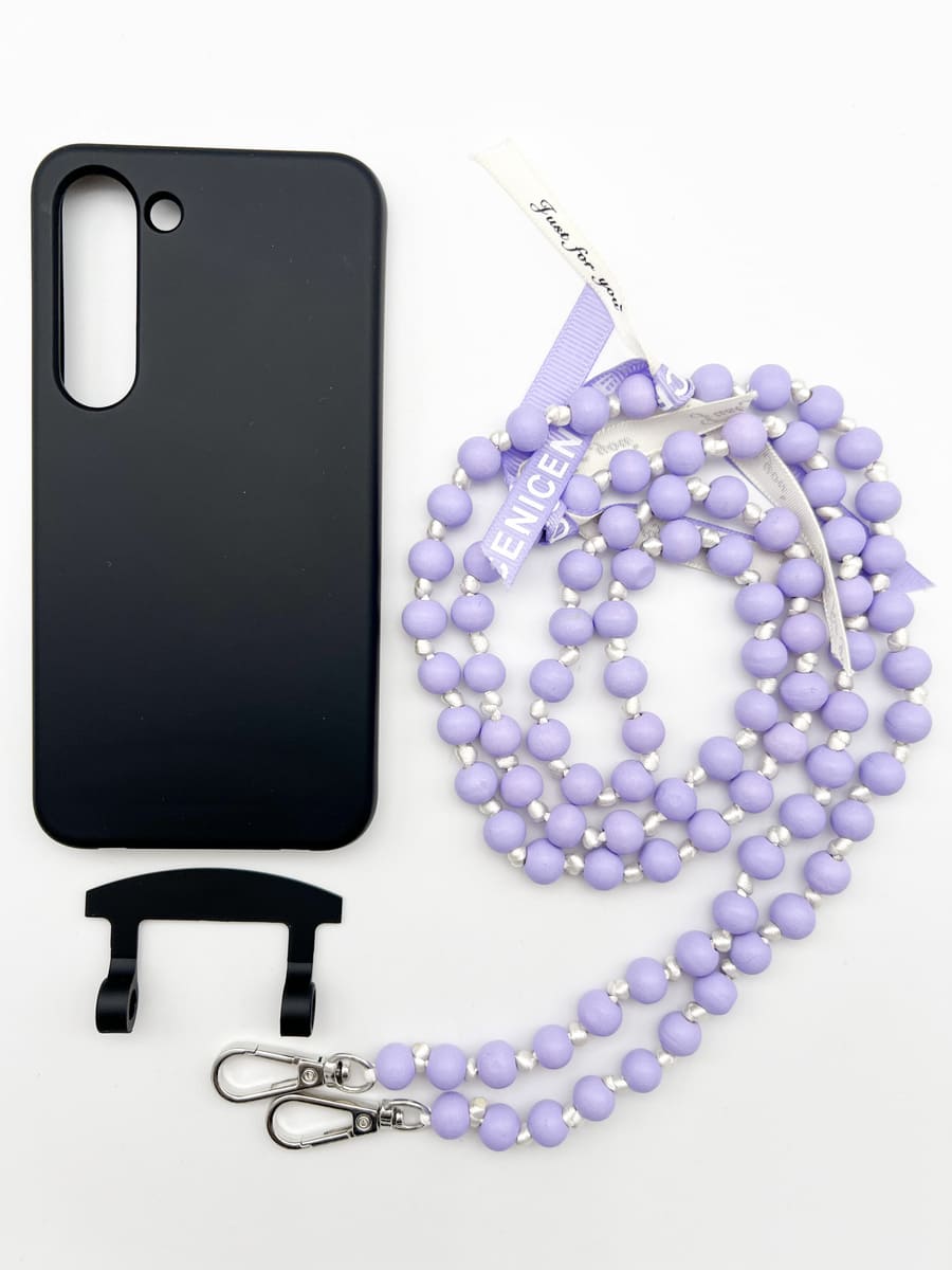 Set Handykette IBIZA PURPLE mit Hülle COAL für Samsung