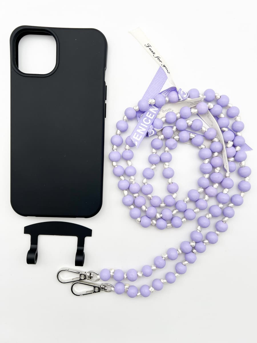 Set Handykette IBIZA PURPLE mit Hülle COAL für iPhone