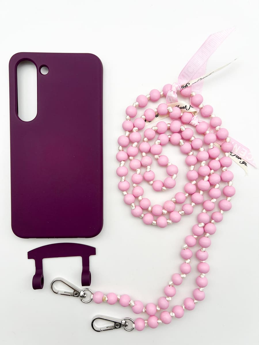 Set Handykette IBIZA ROSE mit Hülle BERRY für Samsung