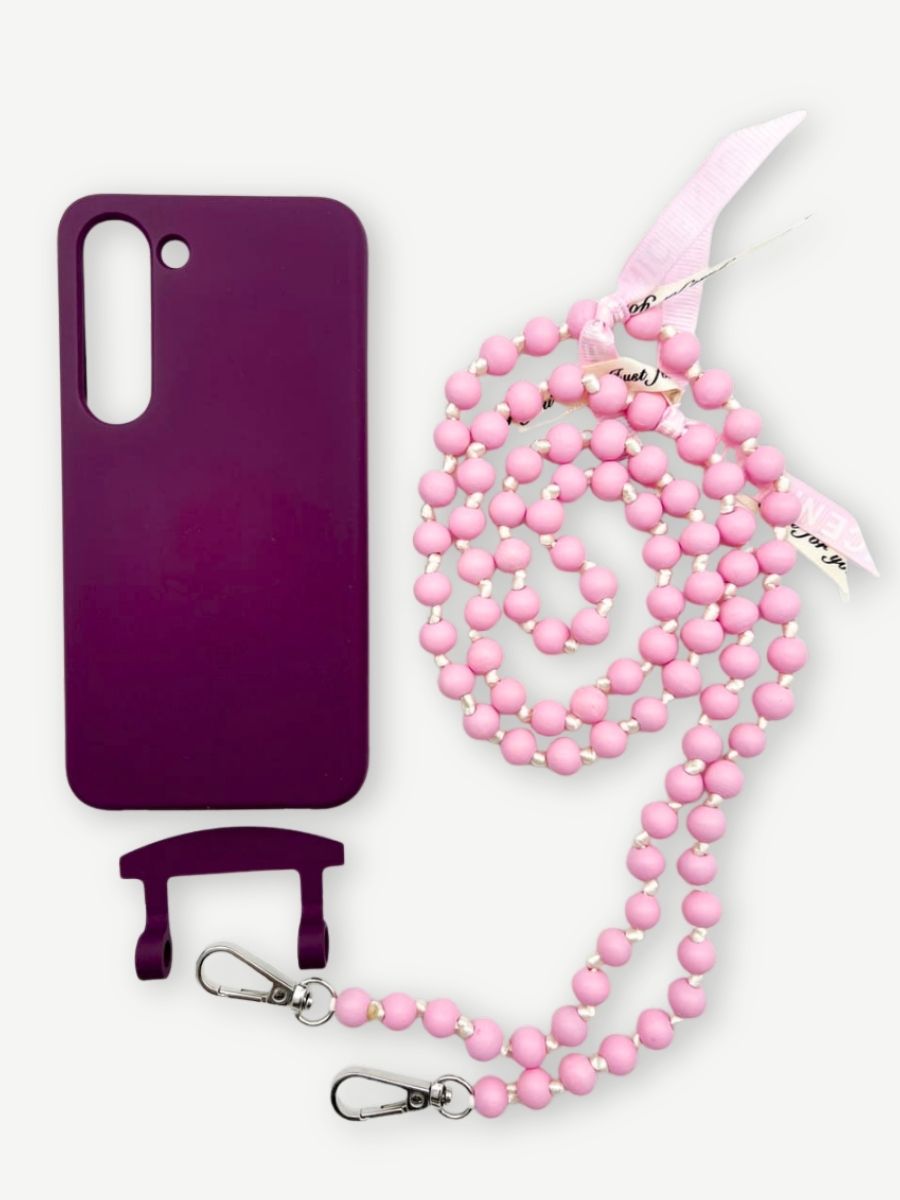 Set Handykette IBIZA ROSE mit Hülle BERRY für Samsung