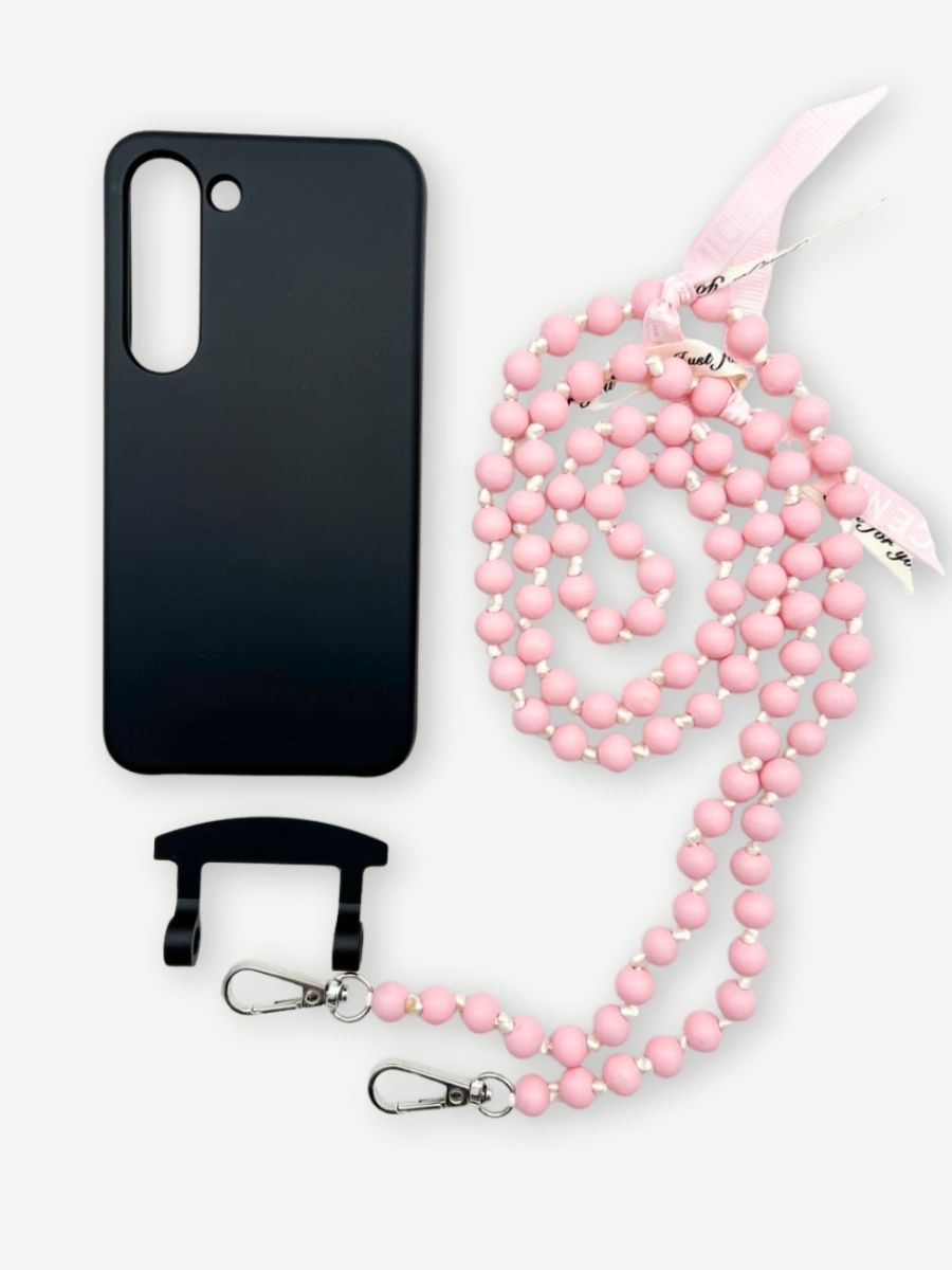 Set Handykette IBIZA ROSE mit Hülle COAL für Samsung