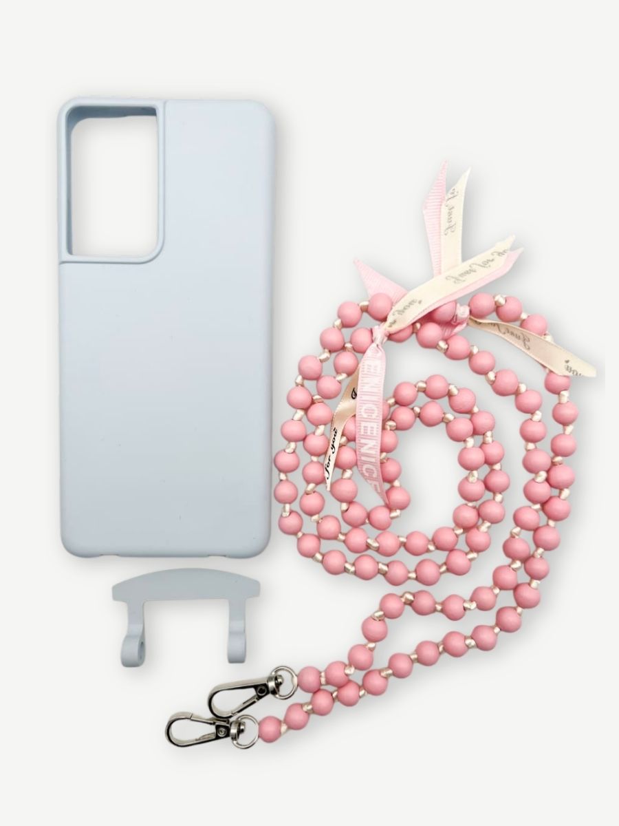 Set Handykette IBIZA ROSE mit Hülle ICE für Samsung