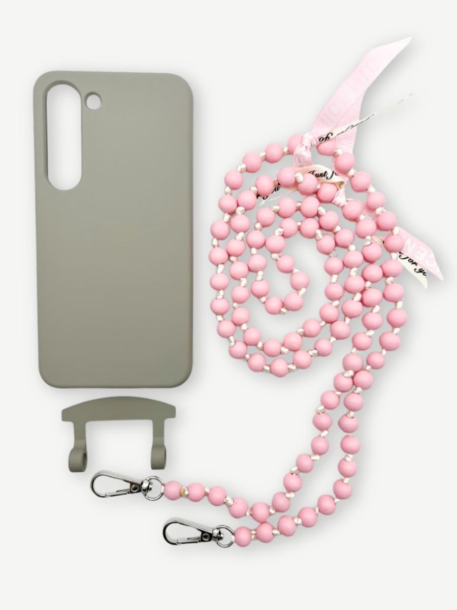 Set Handykette IBIZA ROSE mit Hülle STONE für Samsung