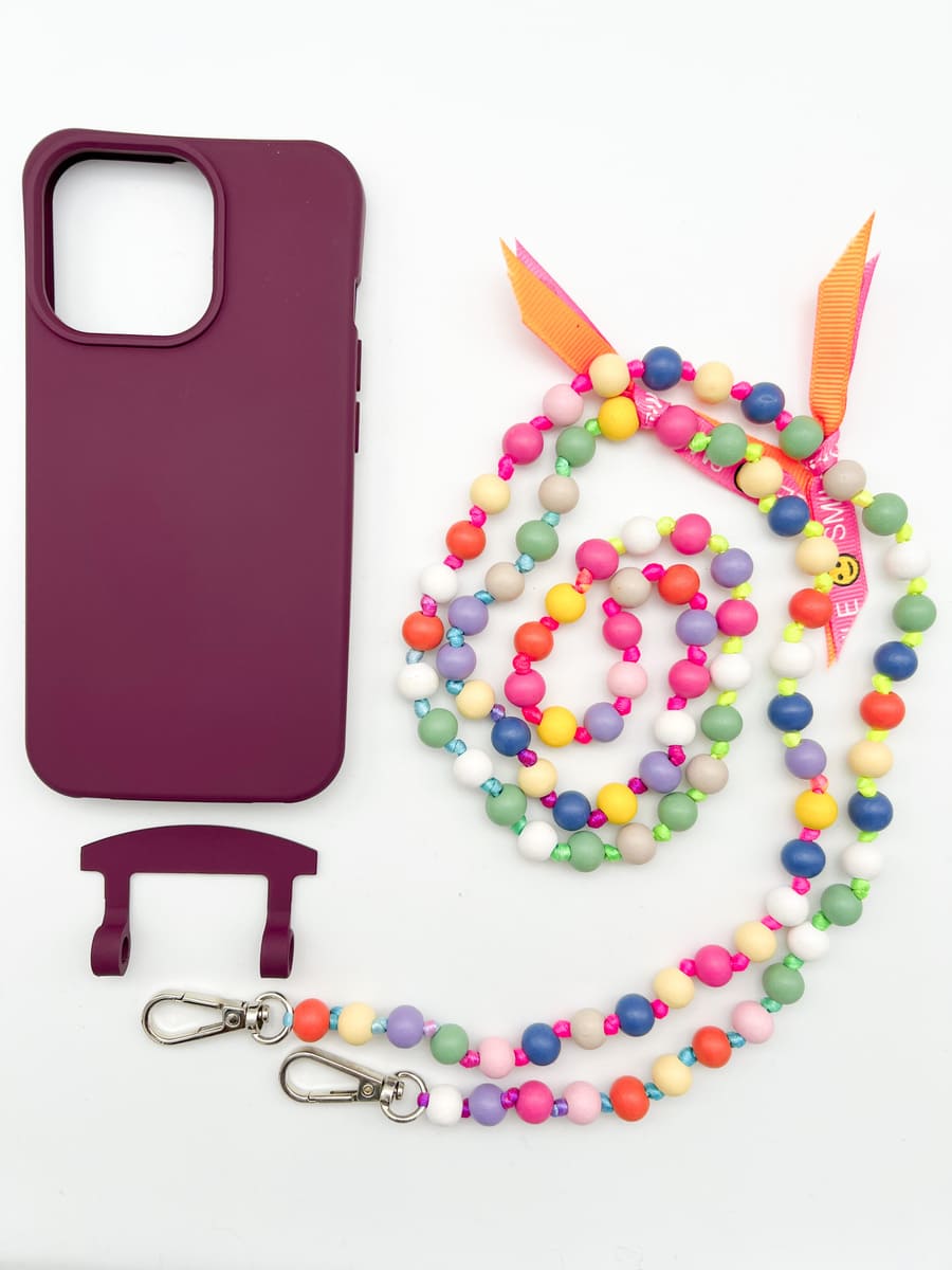 Set Handykette IBIZA bunt mit Hülle BERRY für iPhone