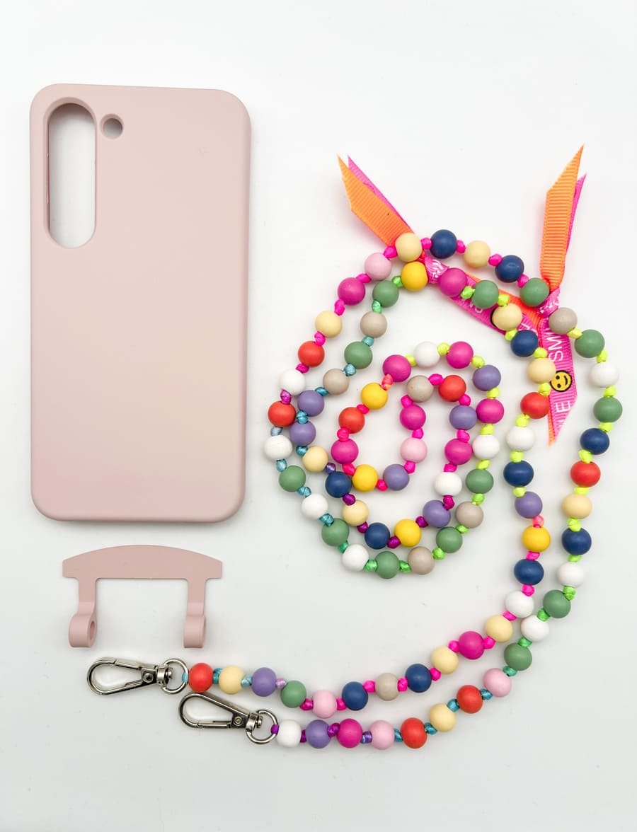 Set Handykette IBIZA bunt mit Hülle CANDY für Samsung