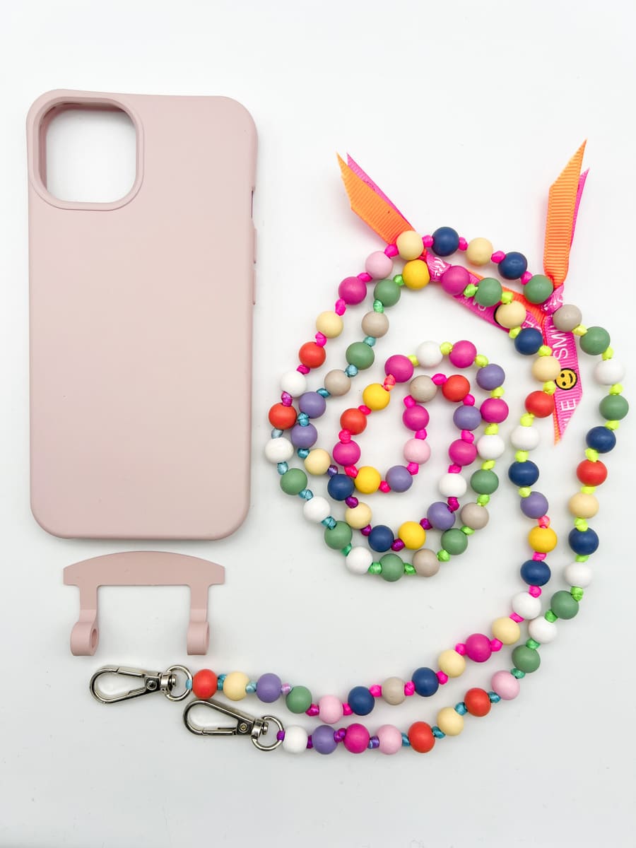 Set Handykette IBIZA bunt mit Hülle CANDY für iPhone