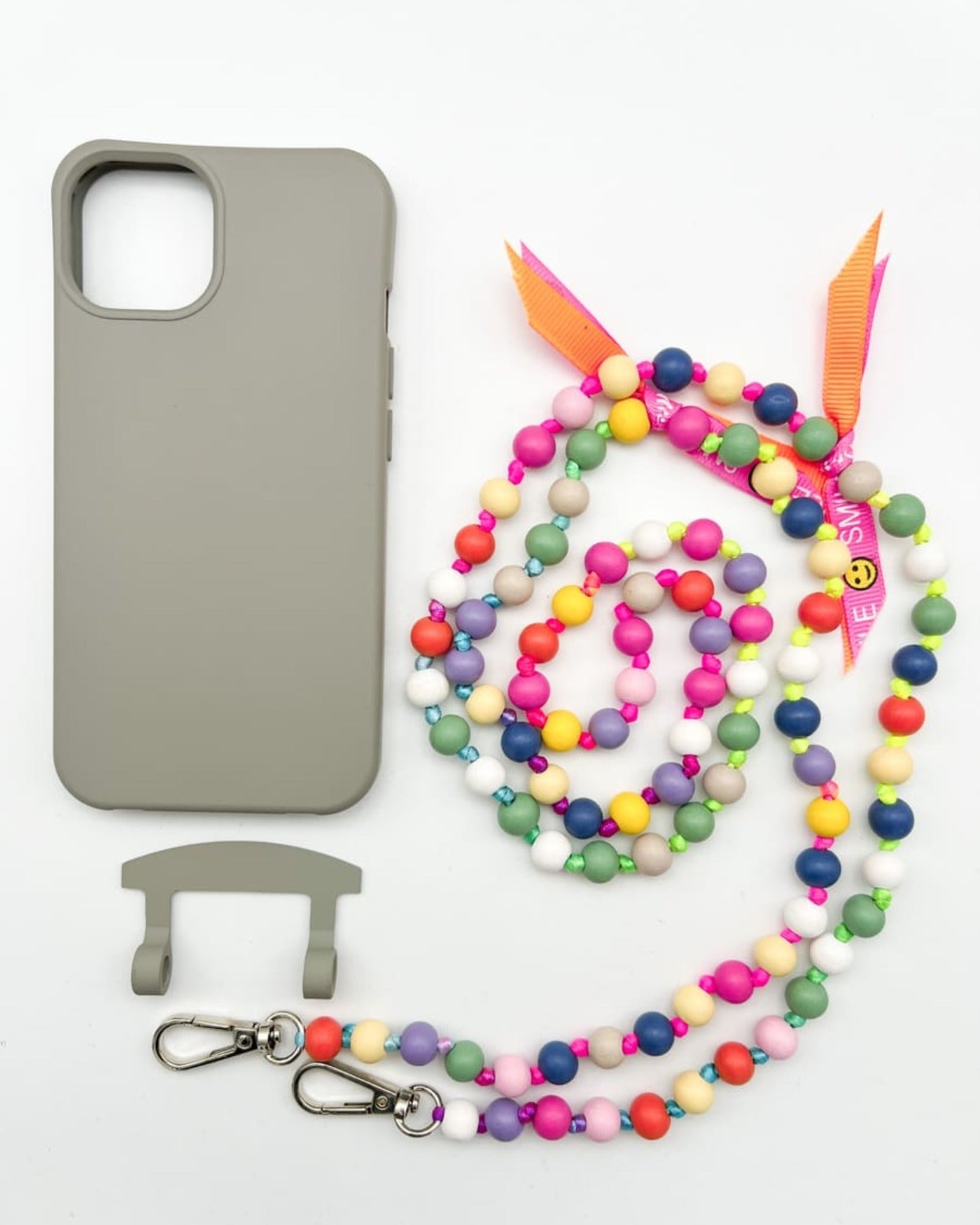 Set Handykette IBIZA bunt mit Hülle STONE für iPhone