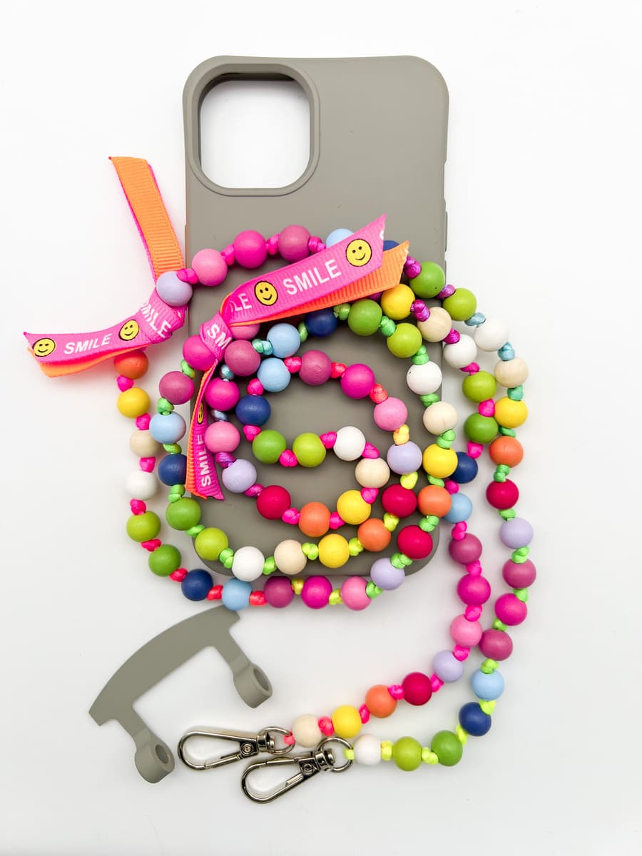 Set Handykette BIG IBIZA bunt mit Hülle verschiedene Farben