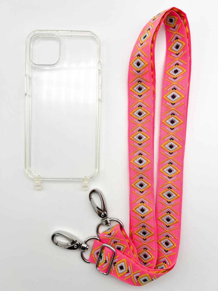 Set Handykette INCA PINK mit Hülle AIR für iPhone