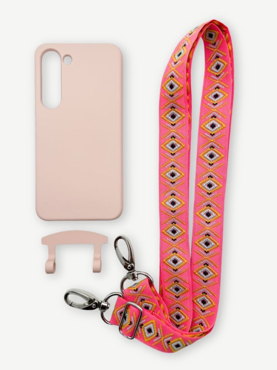 Set Handykette INCA PINK mit Hülle CANDY für Samsung