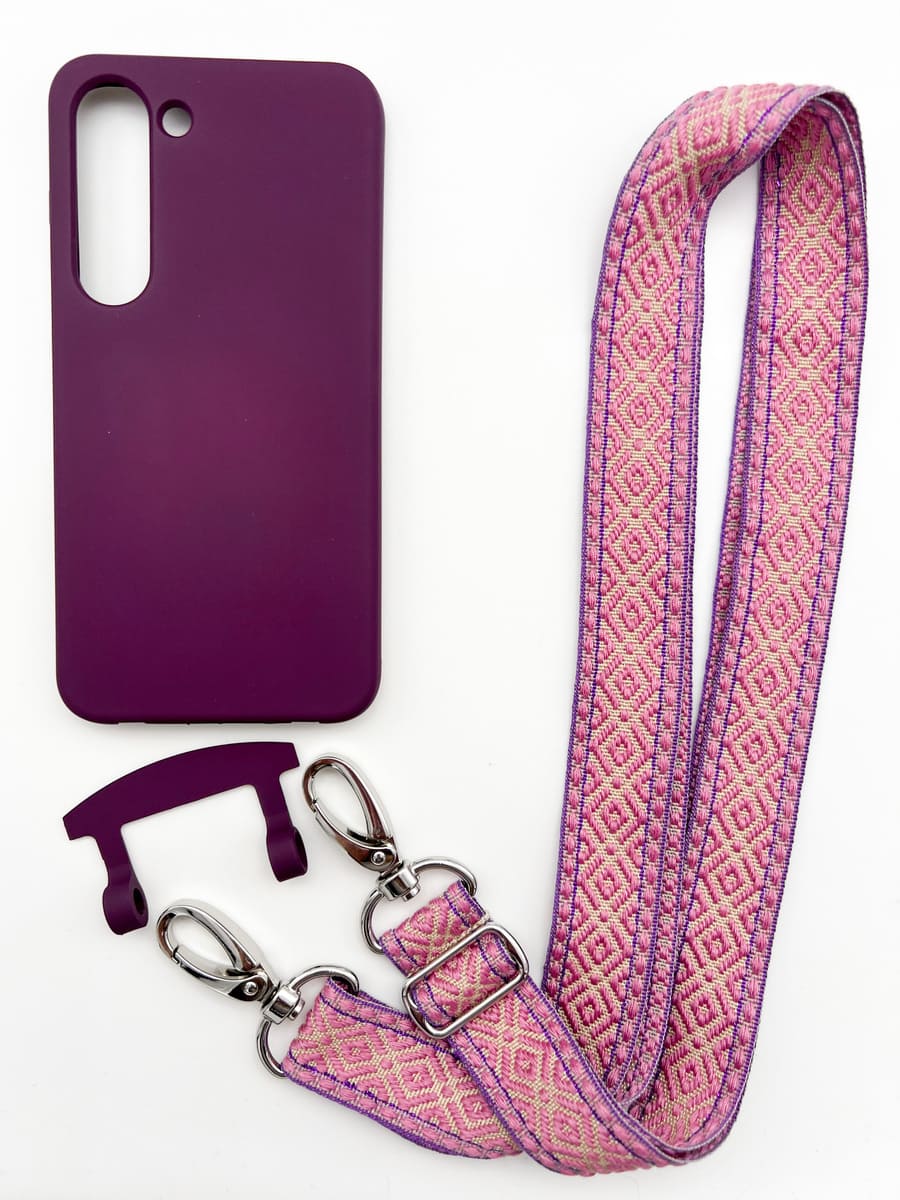 Set Handykette INCA ROSE mit Hülle BERRY für Samsung