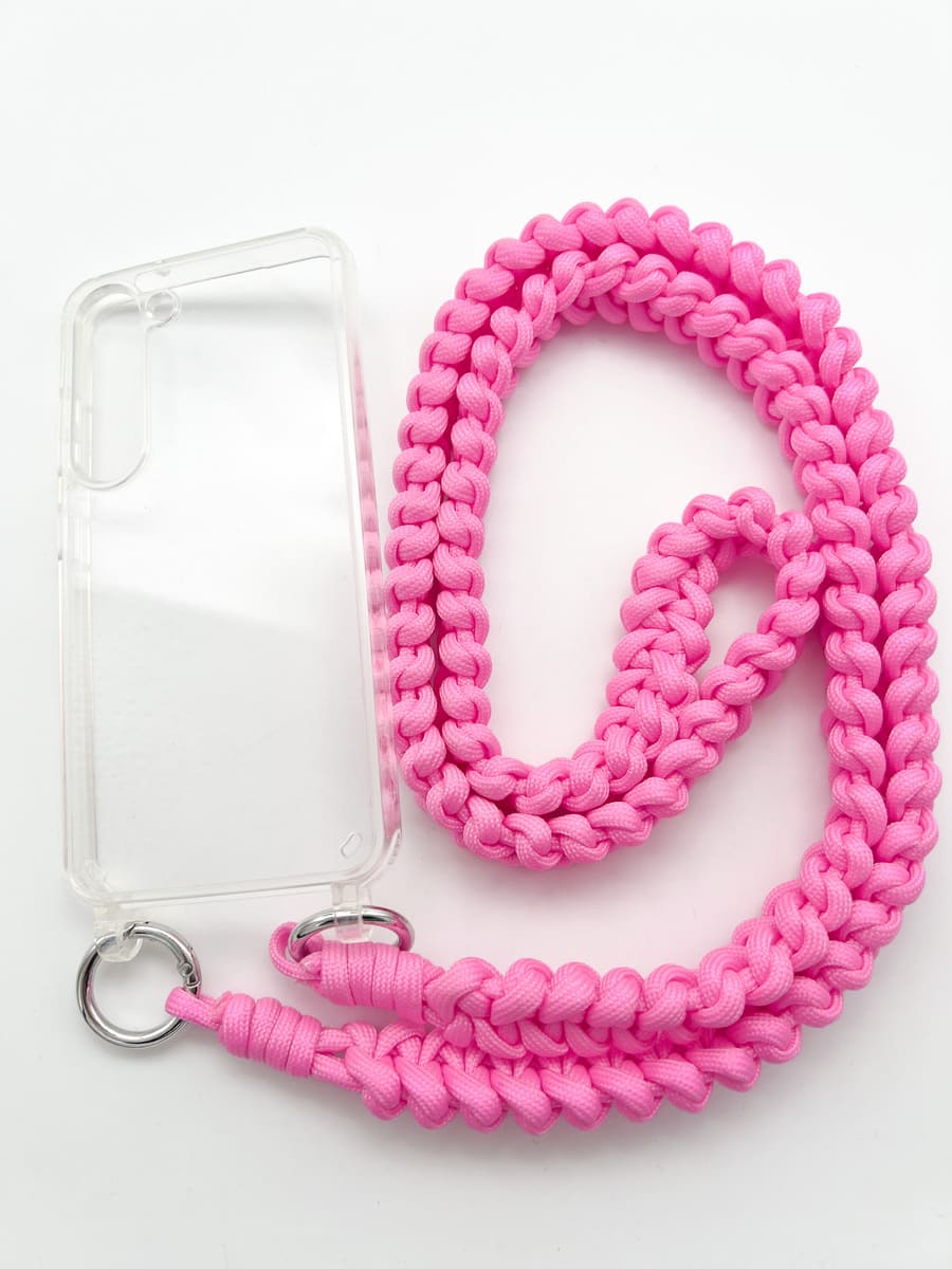 Set Handykette MARRAKESCH NEON PINK mit Hülle AIR für Samsung