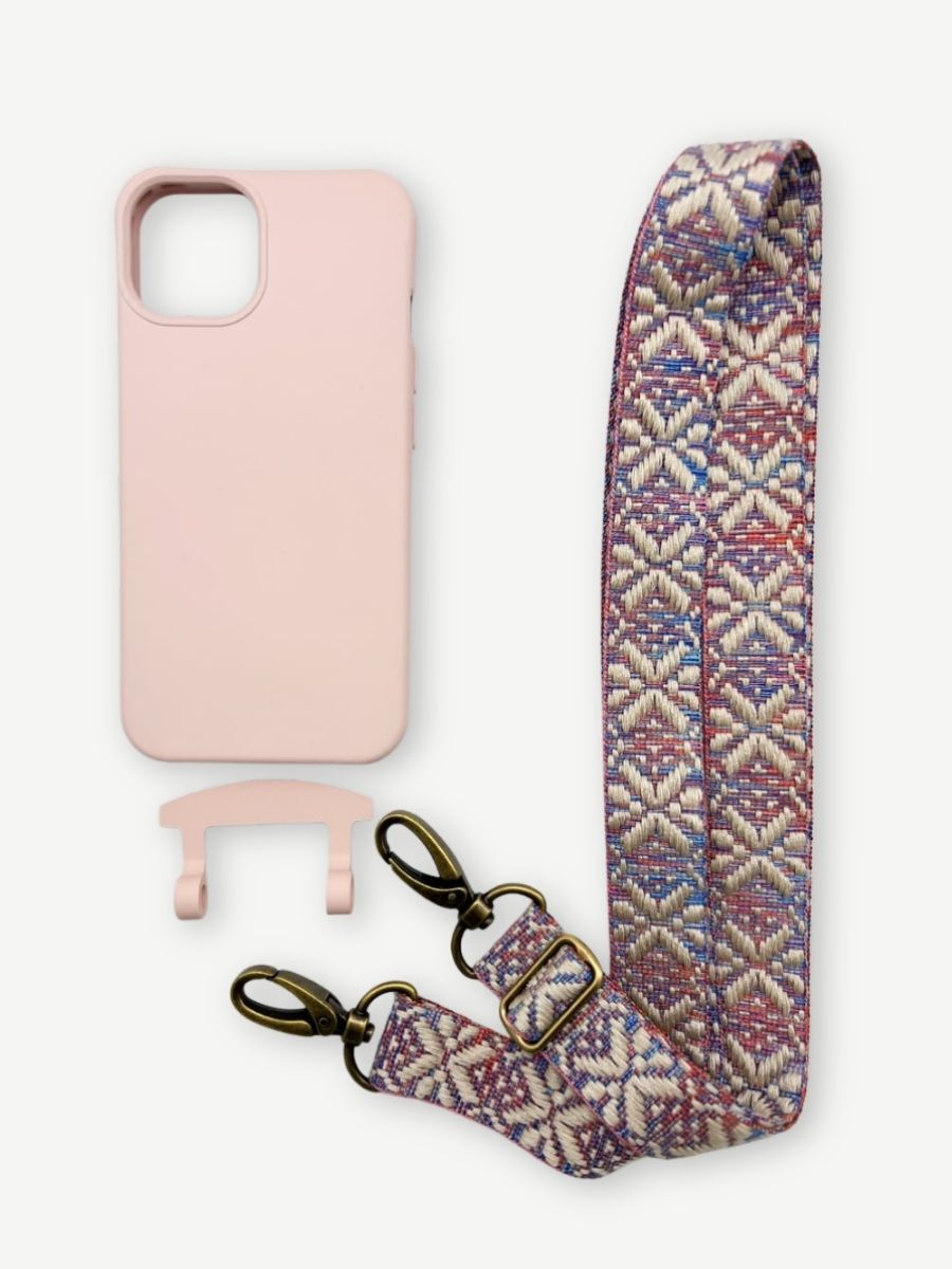 Set Handykette MAYA PASTELL mit Hülle CANDY für iPhone