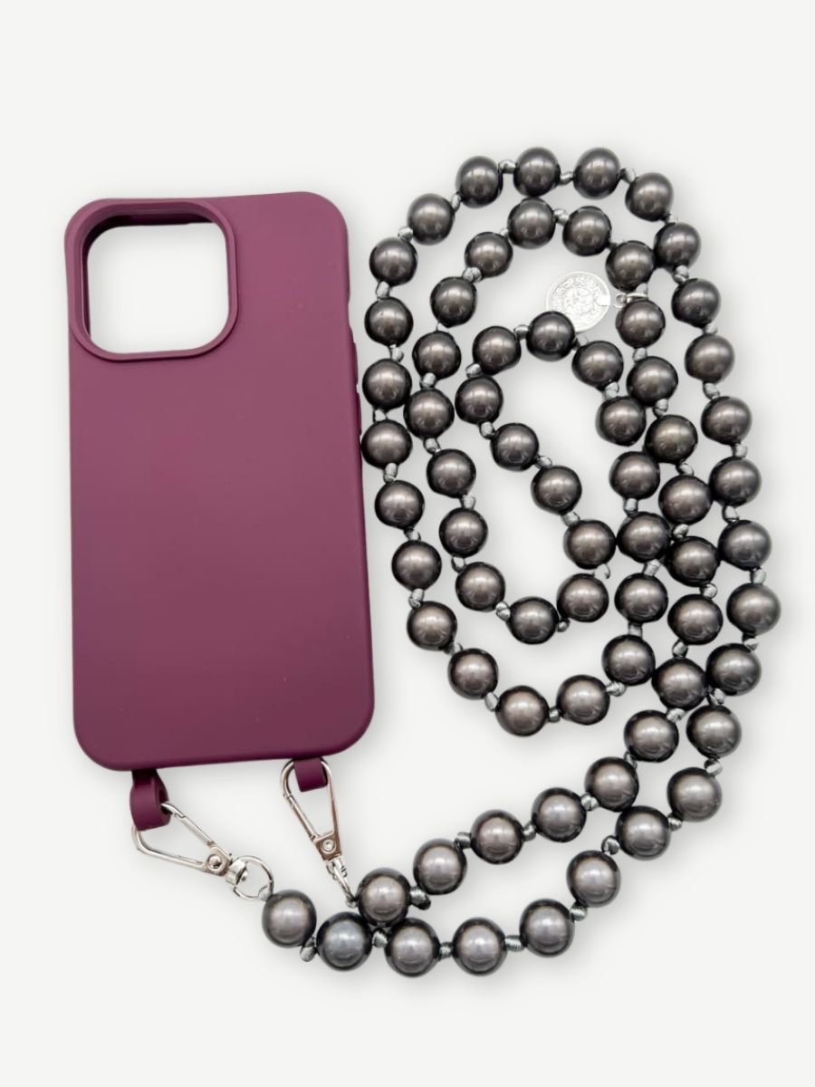 Set Handykette MIRACLE ANTHRAZIT mit Hülle BERRY für iPhone