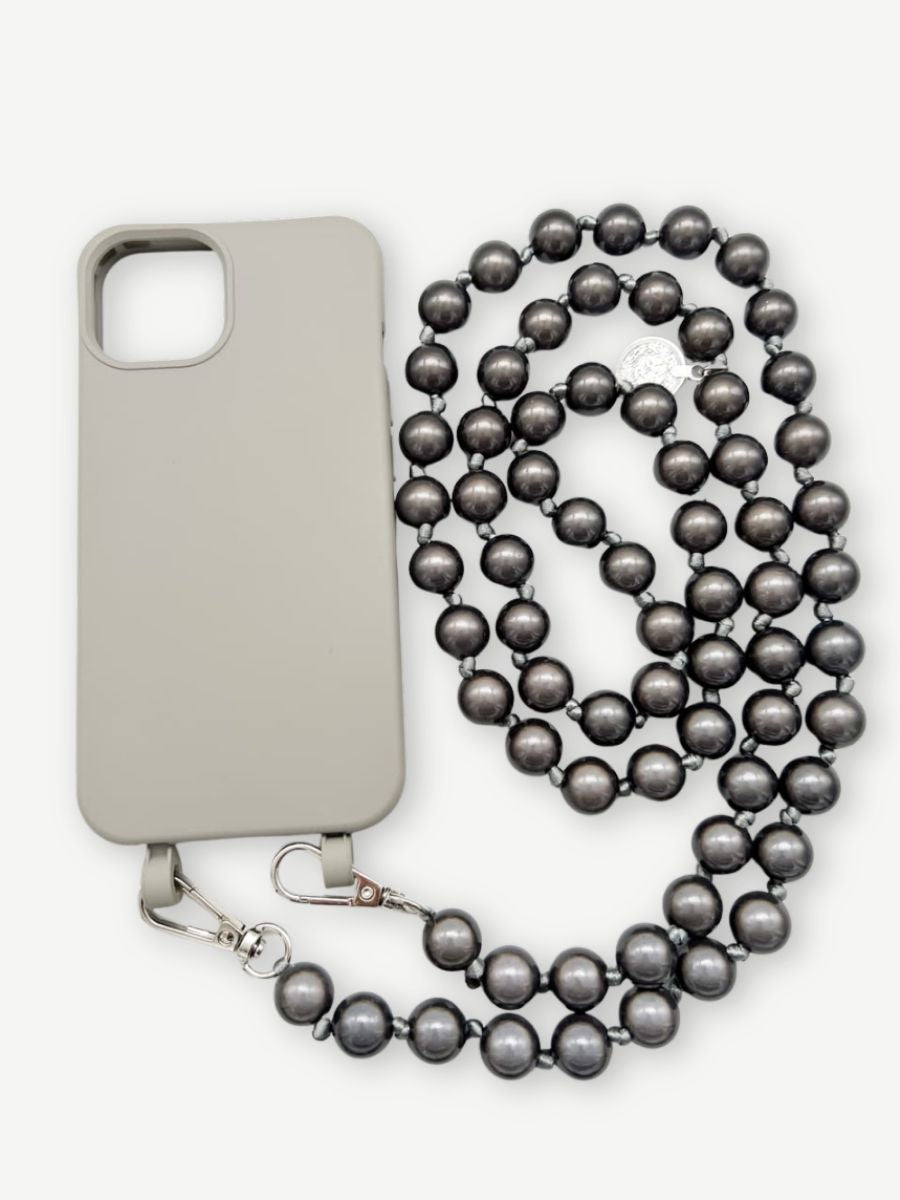 Set Handykette MIRACLE ANTHRAZIT mit Hülle STONE für iPhone