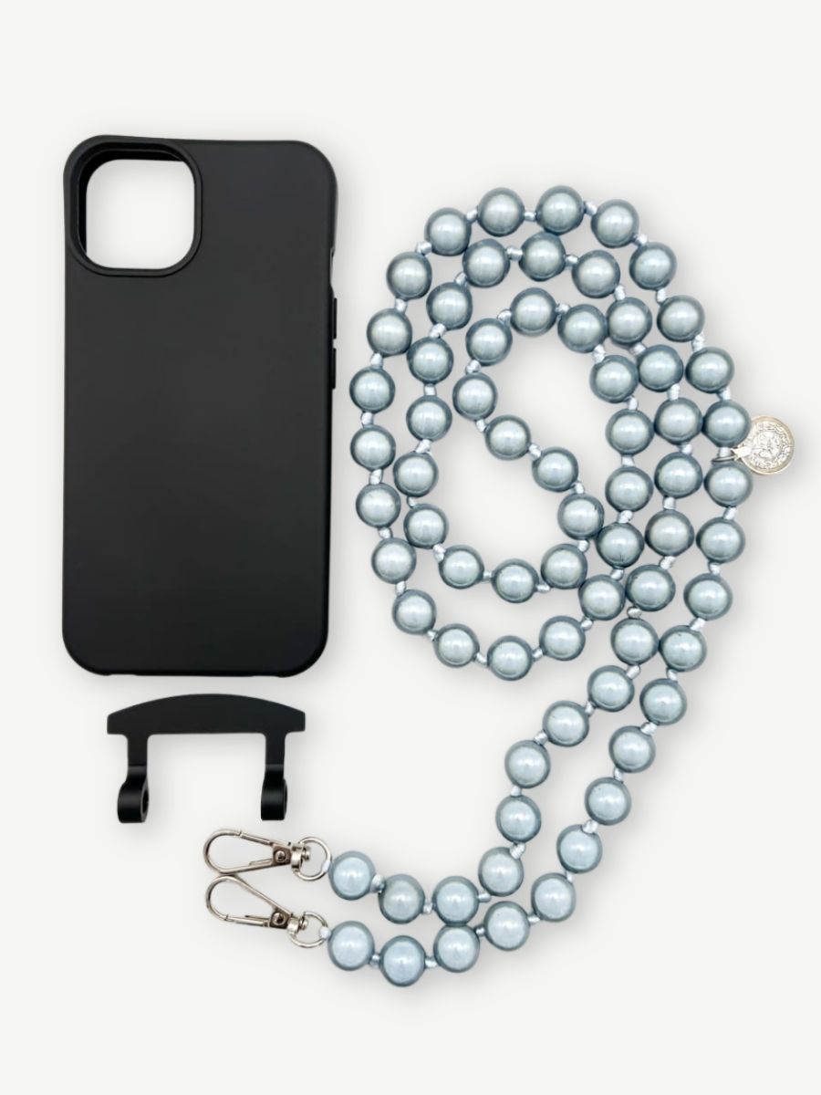 Set Handykette MIRACLE JEANS mit Hülle COAL für iPhone