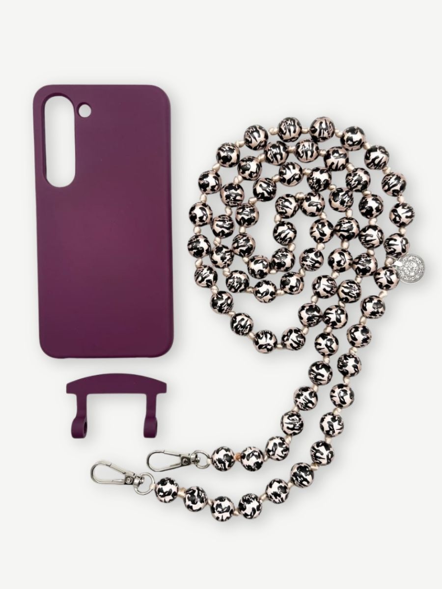 Set Handykette MIRACLE LEO BLACK mit Hülle BERRY für Samsung