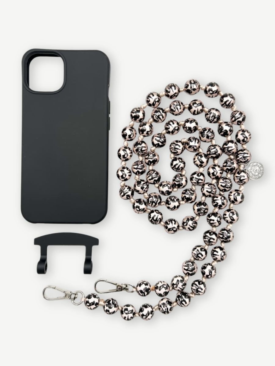 Set Handykette MIRACLE LEO BLACK mit Hülle COAL für iPhone