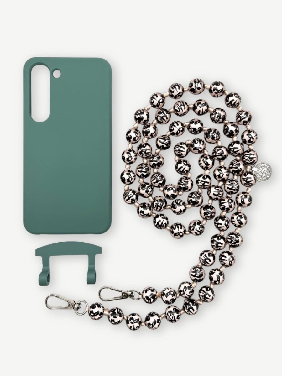 Set Handykette MIRACLE LEO BLACK mit Hülle OCEAN für Samsung