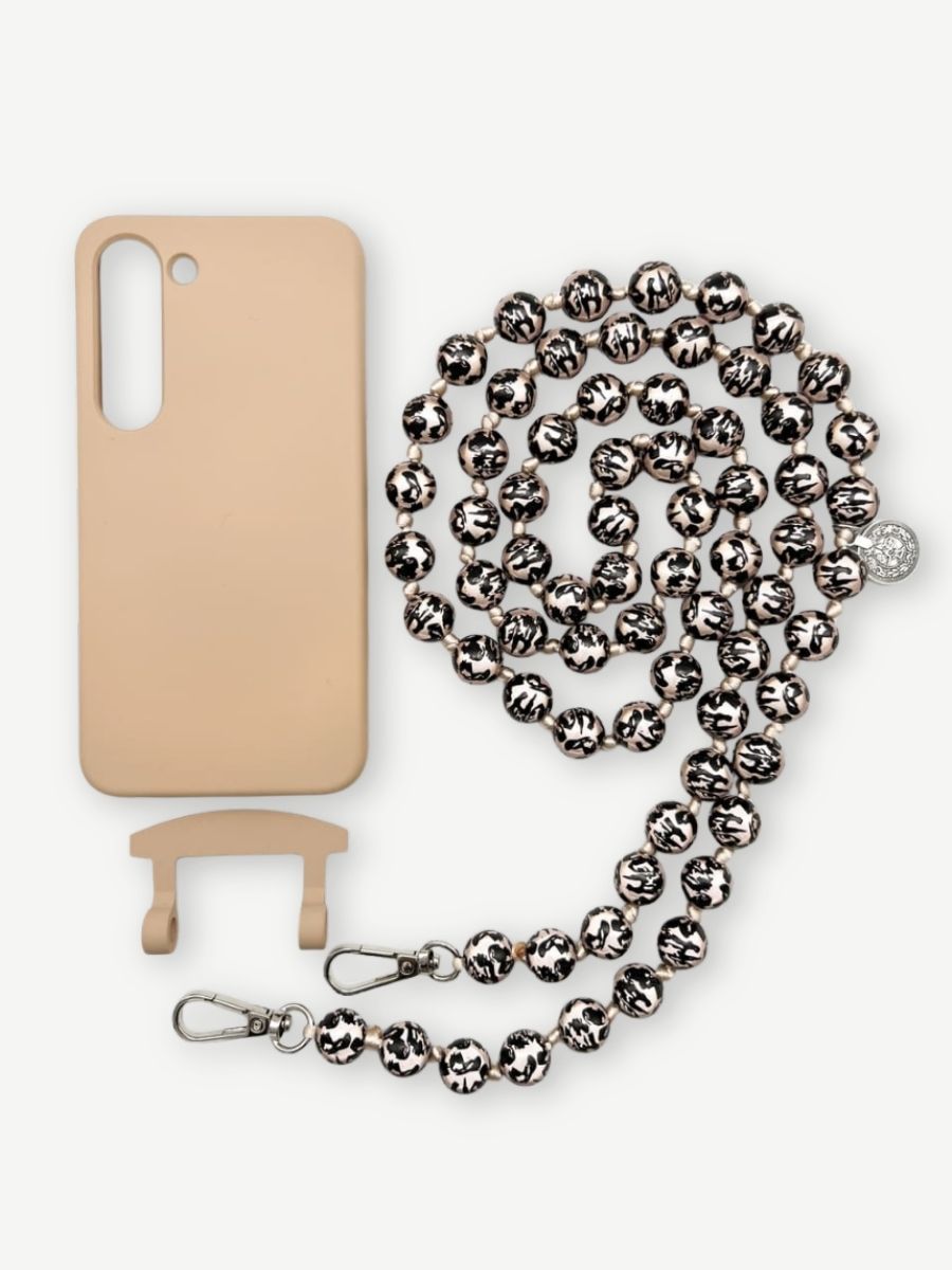 Set Handykette MIRACLE LEO BLACK mit Hülle TOFFEE für Samsung