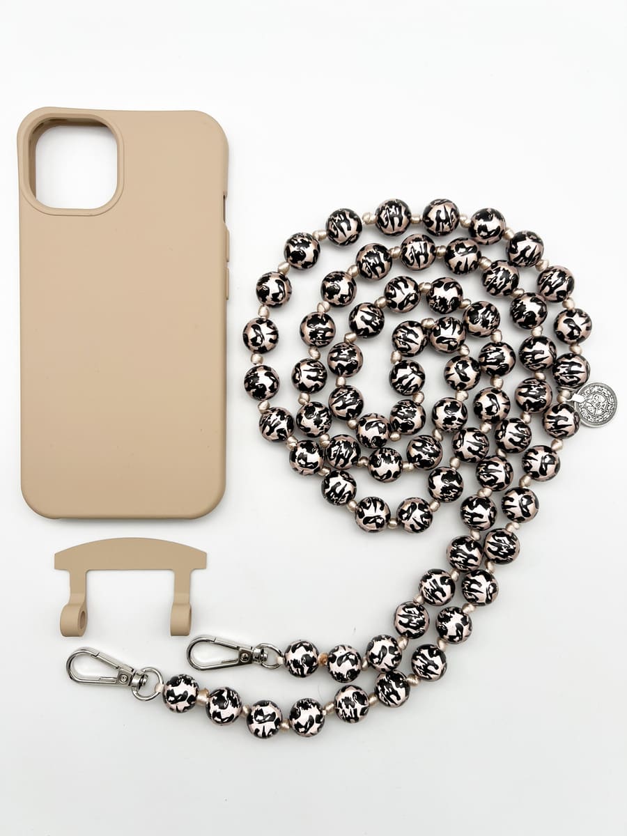 Set Handykette MIRACLE LEO BLACK mit Hülle TOFFEE für iPhone