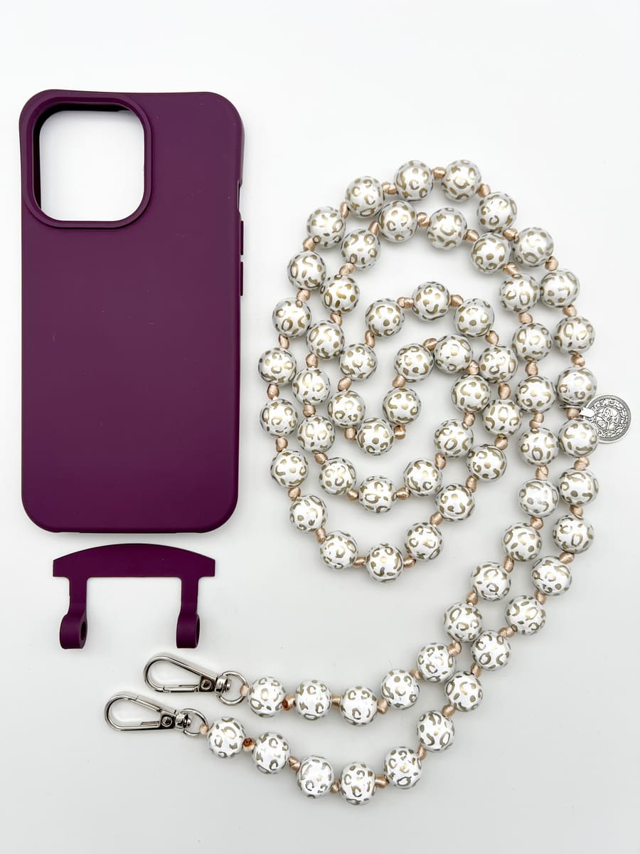 Set Handykette MIRACLE LEO GOLD mit Hülle BERRY für iPhone