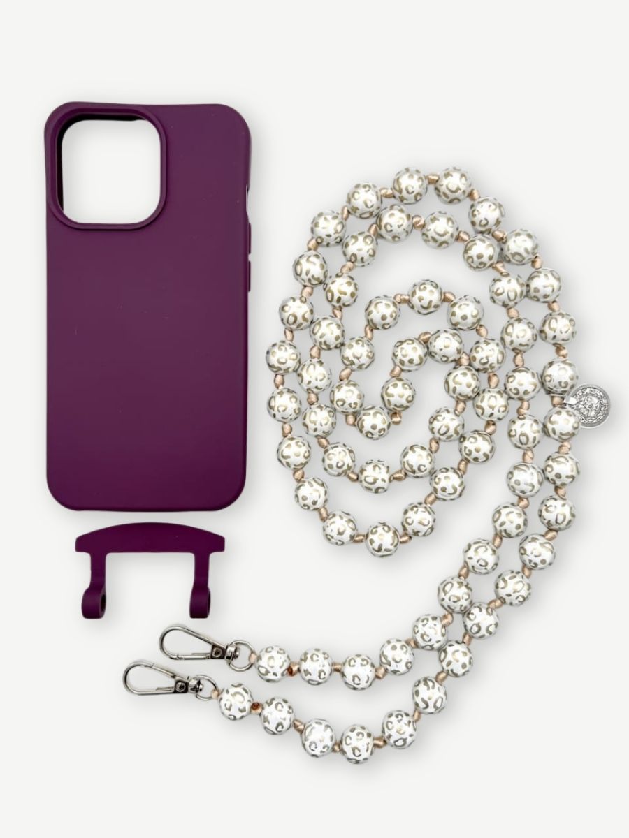 Set Handykette MIRACLE LEO GOLD mit Hülle BERRY für iPhone