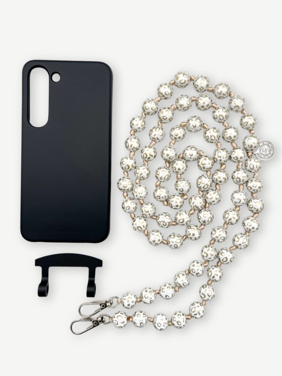 Set Handykette MIRACLE LEO GOLD mit Hülle COAL für Samsung