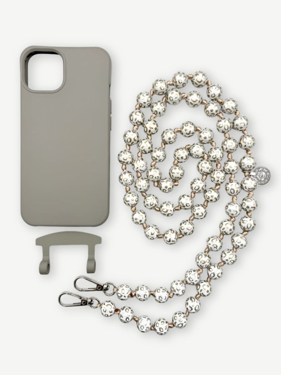 Set Handykette MIRACLE LEO GOLD mit Hülle STONE für iPhone