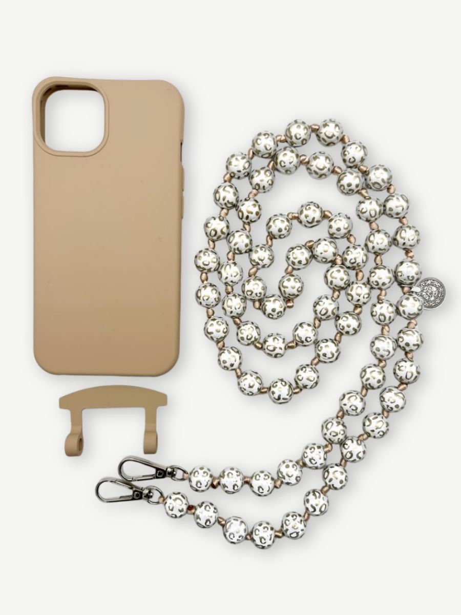 Set Handykette MIRACLE LEO GOLD mit Hülle TOFFEE für iPhone