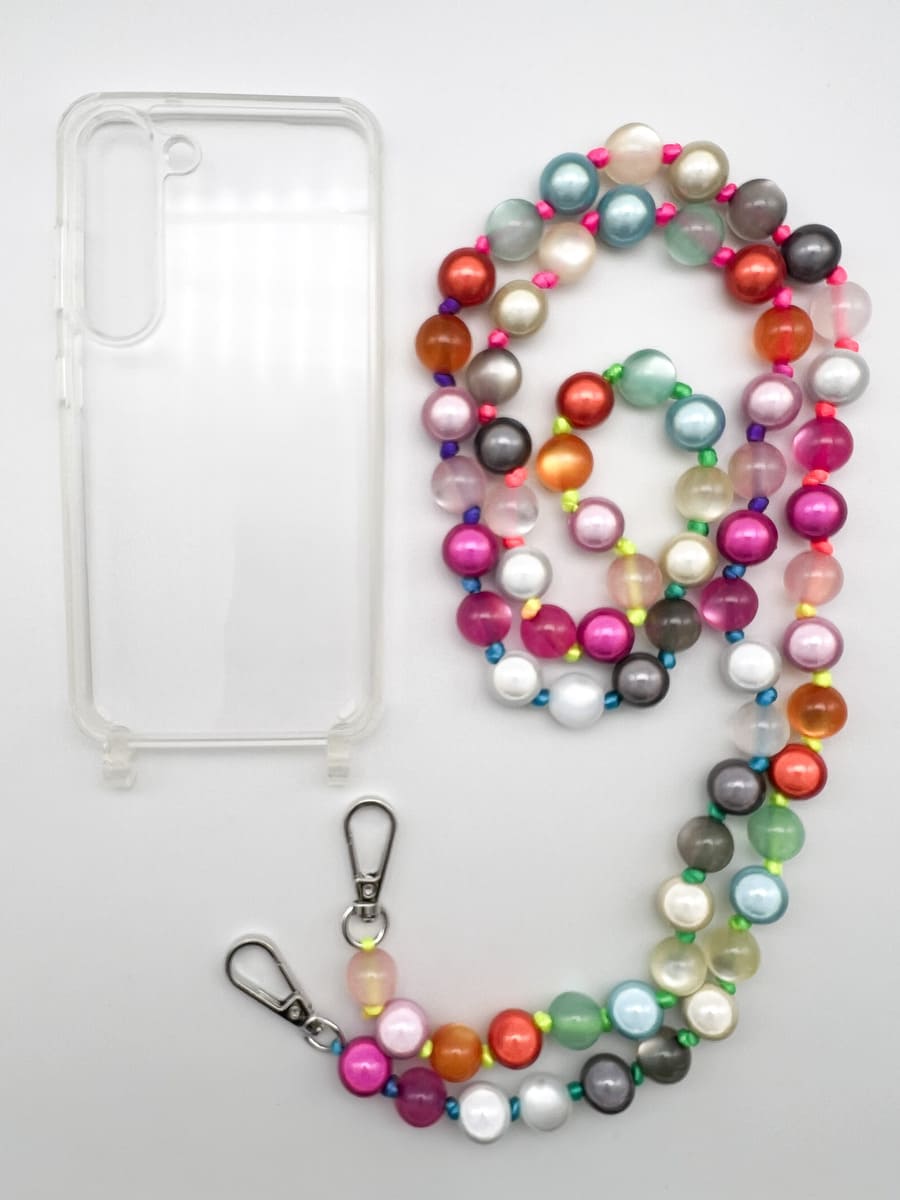 Set Handykette MIRACLE RAINBOW PASTELL mit Hülle AIR für Samsung