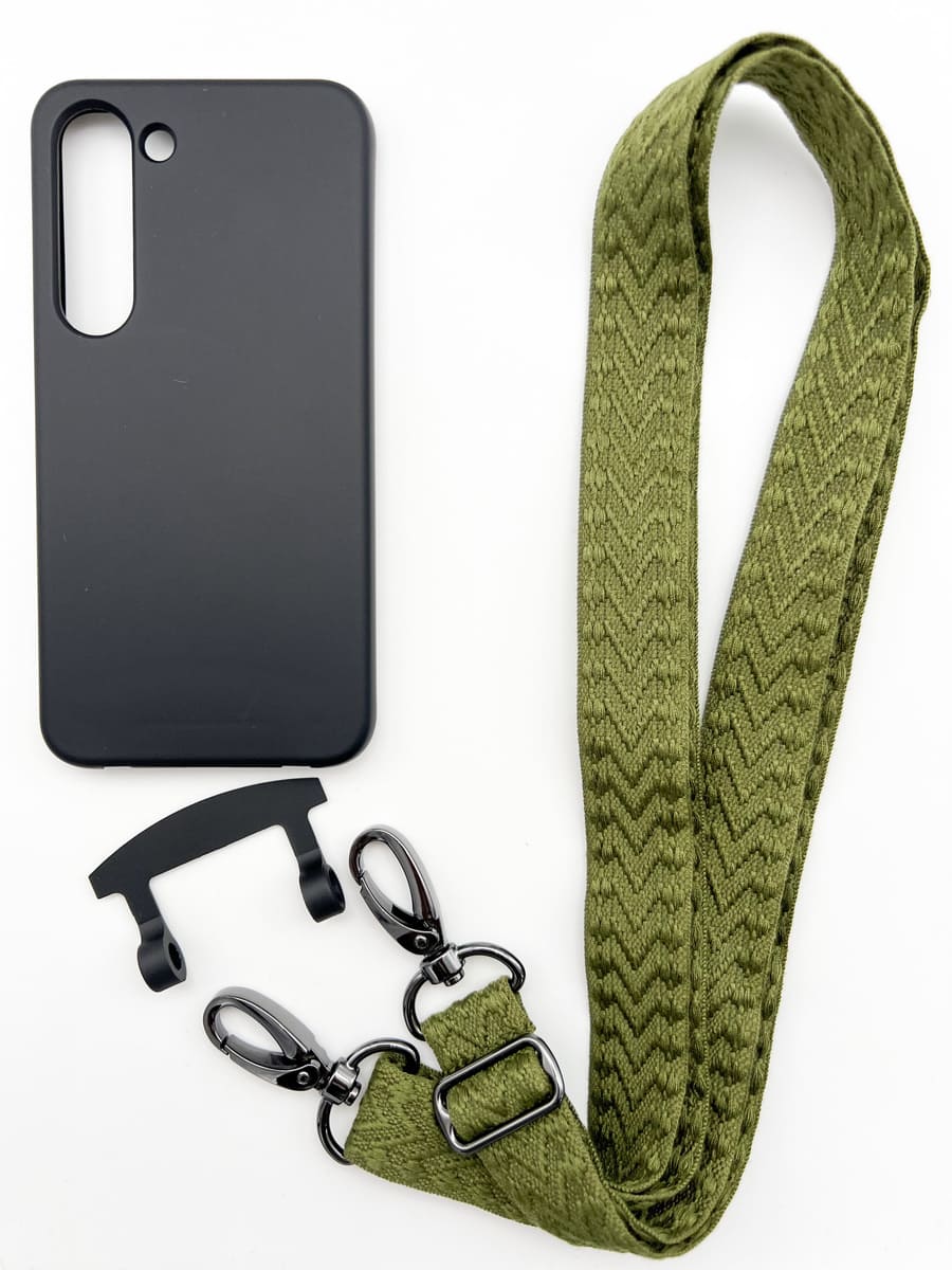 Set Handykette MONACO GREEN mit Hülle COAL für Samsung