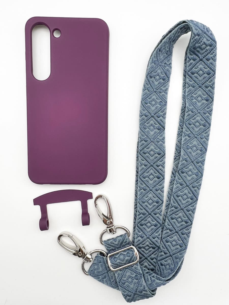 Set Handykette OSLO BLUE mit Hülle BERRY für Samsung