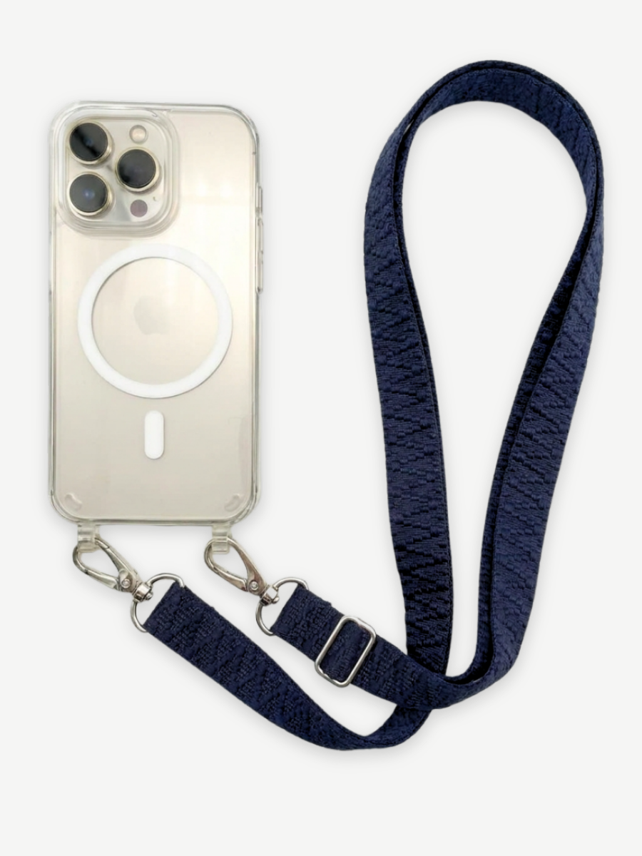 Set Handykette STRIPES NAVY mit Hülle AIR für iPhone