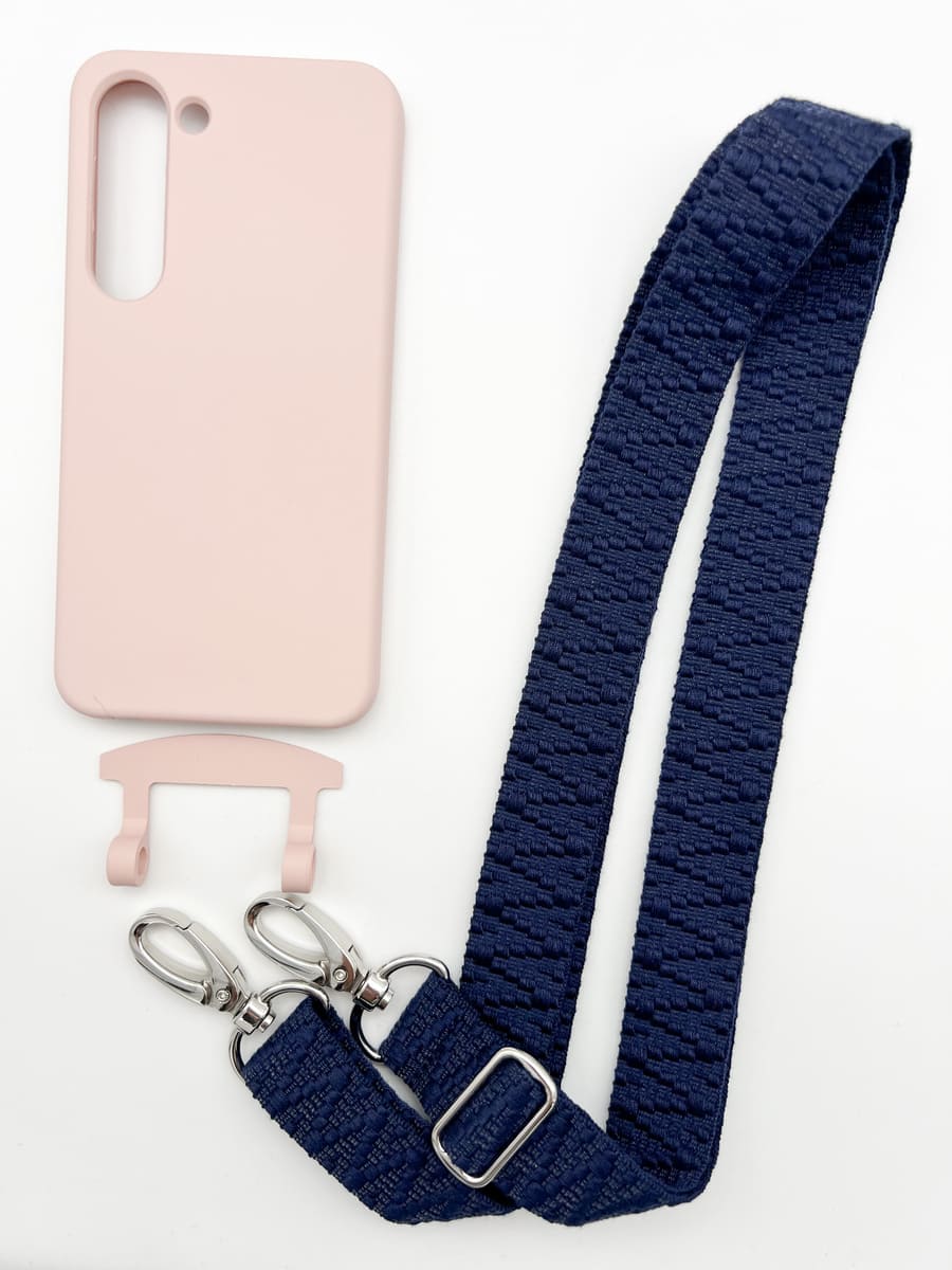 Set Handykette STRIPES NAVY mit Hülle CANDY für Samsung