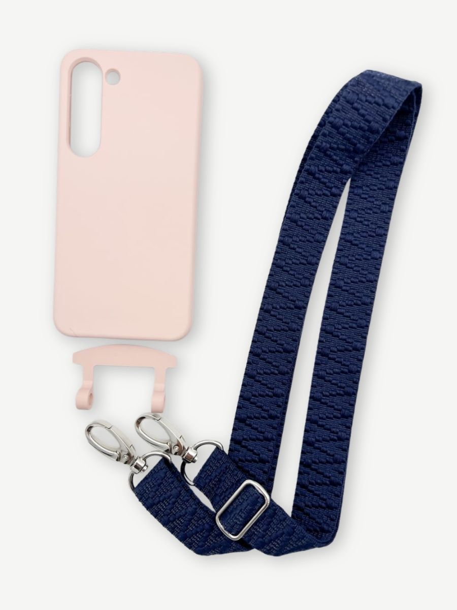Set Handykette STRIPES NAVY mit Hülle CANDY für Samsung