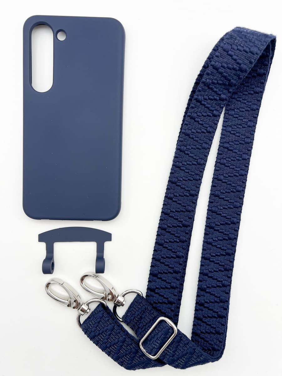 Set Handykette STRIPES NAVY mit Hülle NAVY für Samsung