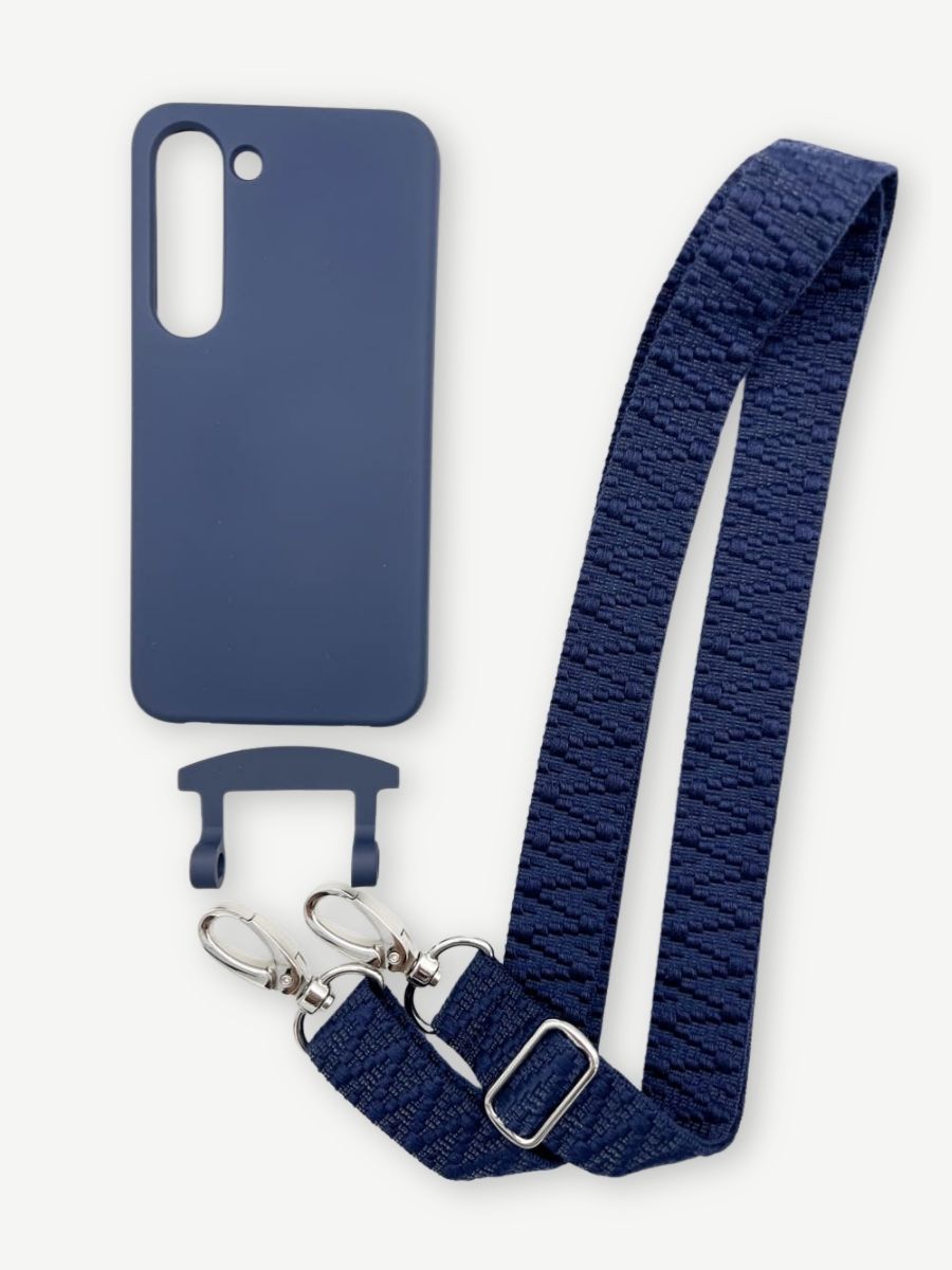 Set Handykette STRIPES NAVY mit Hülle NAVY für Samsung