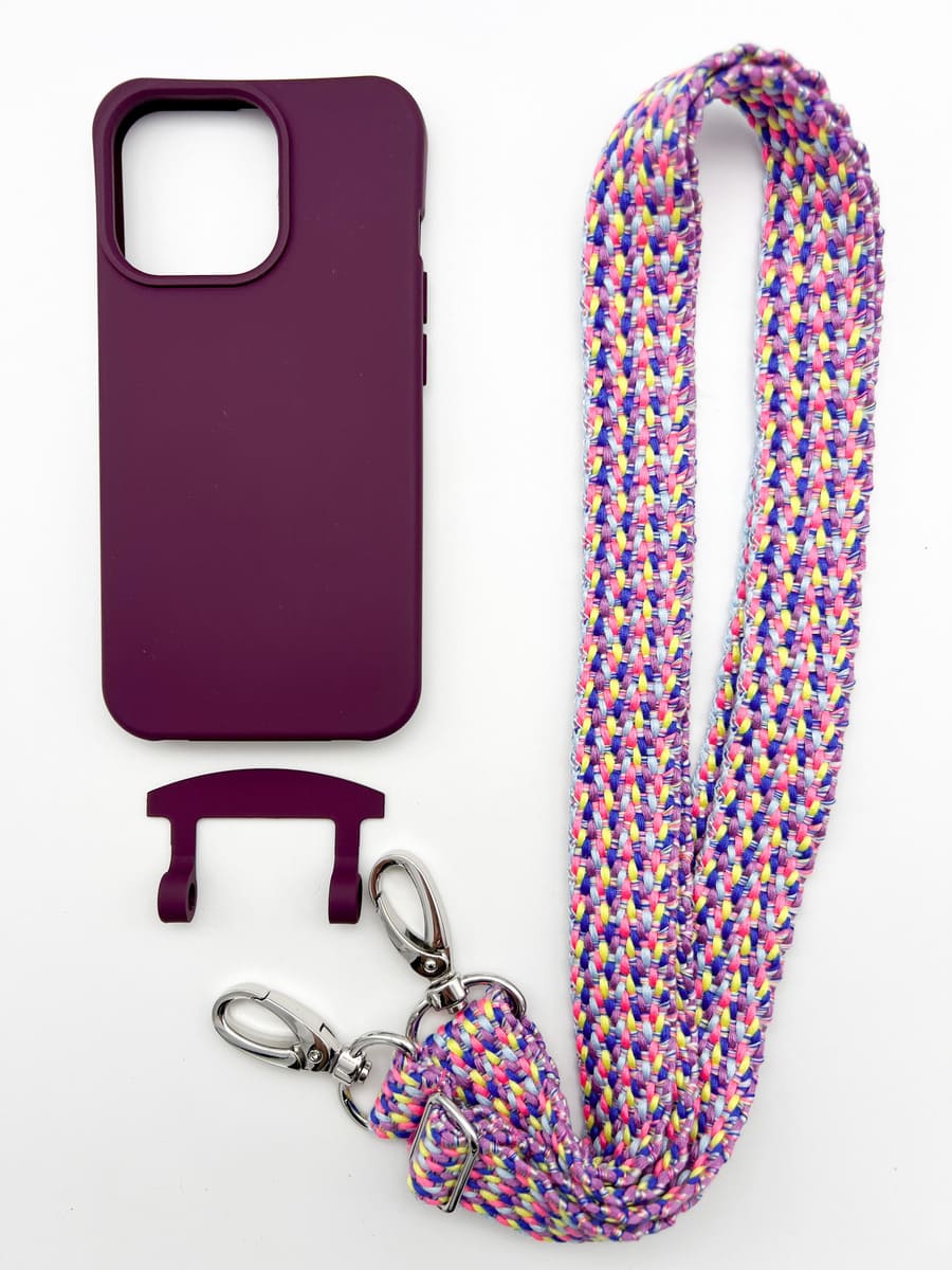 Set Handykette VALENCIA PINK mit Hülle BERRY für iPhone