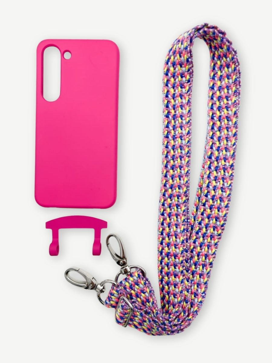 Set Handykette VALENCIA PINK mit Hülle HOT PINK für Samsung
