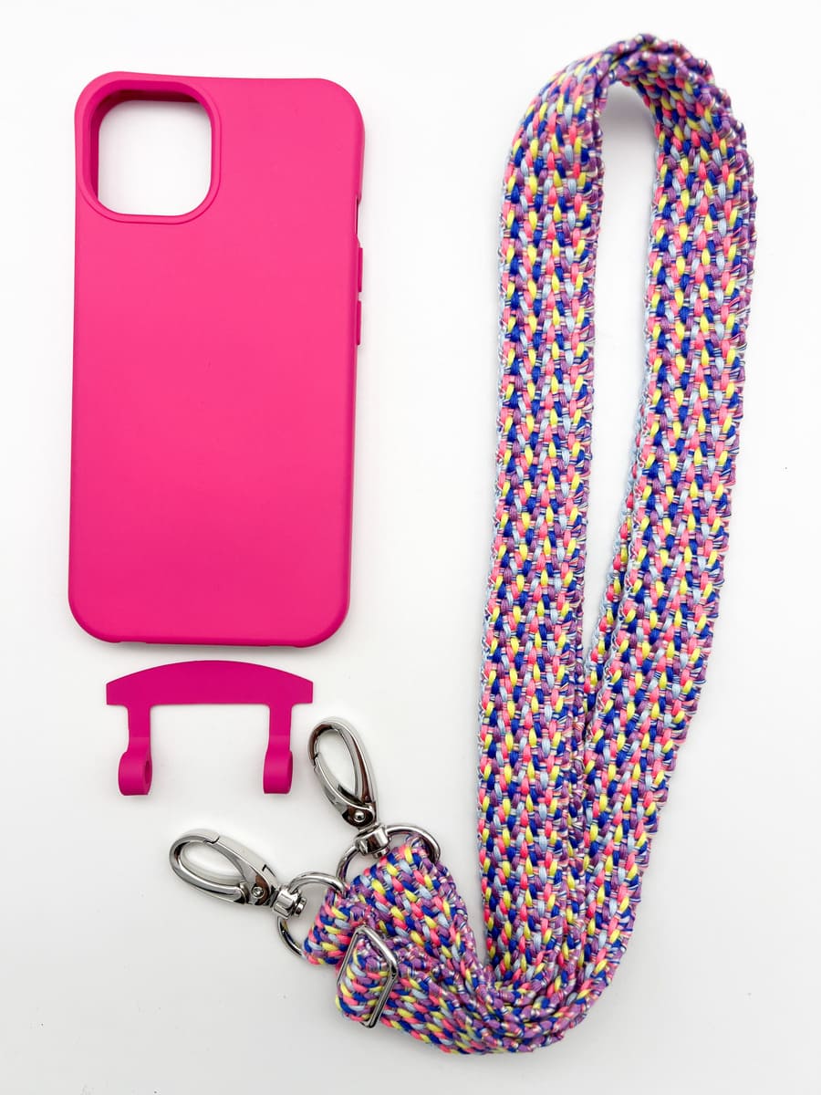 Set Handykette VALENCIA PINK mit Hülle HOT PINK für iPhone